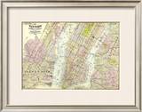 New York, Brooklyn, Jersey City, c.1891 Framed Giclee Print by Frederick W. Beers