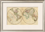 Map of the World, c.1820 Framed Giclee Print by John Melish