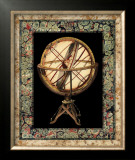 Globe with Marble Border II Posters