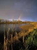 Rainbow over the North Platte River, Nebraska, USA Photographic Print by Chuck Haney