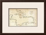 Map of the West Indies, c.1794 Framed Giclee Print by Jedidiah Morse