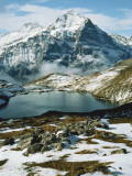 View of Wetterhorn Mountain and Bachsee Lake, Bernese Alps, Grindelwald, Switzerland Photographic Print by Scott T. Smith