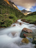 Baring Creek with Going to the Sun Mountain in Glacier National Park, Montana, USA Photographic Print by Chuck Haney