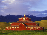 Historic Round Barn at Twin Bridges, Montana, USA Photographic Print by Chuck Haney