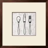 Knife, Fork and Spoon Prints by Allan Stevens