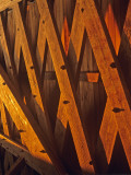 Trusses in Hogback Covered Bridge in Madison County, Iowa, USA Photographic Print by Chuck Haney