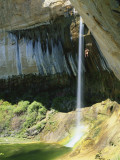 Climber Rappels into Alcove, Calf Creek Falls, Grand Staircase-Escalante National Monument, Utah Photographic Print by Scott T. Smith