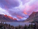 Spectacular Sunrise over Wild Goose Island in Glacier National Park, Montana, USA Photographic Print by Chuck Haney