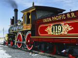 Old Fashioned Steam Train at Golden Spike National Historic Site, Great Basin, Utah Fotografie-Druck von Scott T. Smith