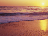 View of Beach at Sunset, Near Santa Cruz, California, USA Photographic Print by Stuart Westmoreland