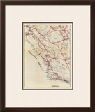 California: San Benito, Fresno, Monterey, San Luis Obispo, Kings, Kern, and Santa Barbara, c.1896 Framed Giclee Print by George W. Blum