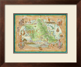 Map of Oahu, Hawaii Posters by Dave Stevenson