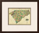 Map of North and South Carolina, c.1823 Framed Giclee Print by Henry S. Tanner