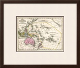Map of Oceanica, c.1839 Framed Giclee Print by Samuel Augustus Mitchell