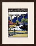 Elekktr Strassenbahnen im Kanton Zug Framed Giclee Print by Ernst Emil Schlatter