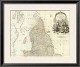 England and Wales (Northern section), c.1790 Framed Giclee Print by John Rocque