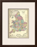 England and Wales, c.1856 Framed Giclee Print by G. W. Colton