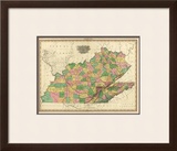 Kentucky, Tennessee and Part of Illinois, c.1823 Framed Giclee Print by Henry S. Tanner