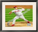 Cliff Lee Game 1 of the 2009 World Series Framed Photographic Print