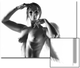 Nude Angel Holding a Mask Print by Antonino Barbagallo