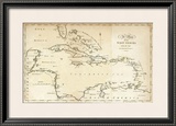 Map of the West Indies, c.1794 Framed Giclee Print by Jedidiah Morse