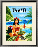 Tahiti Framed Giclee Print by Caroline Haliday