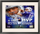 Peyton Manning 4 X MVP Portrait Plus Framed Photographic Print
