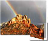 Rainbow over Snoopy Rock, Sedona, Arizona, USA Print by M.J. 