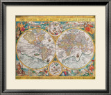 Antique Map, Orbis Terrarum, 1636 Posters by Jean Boisseau