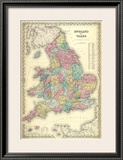 England and Wales, c.1856 Framed Giclee Print by G. W. Colton