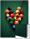 Pool Balls Arranged in a Heart Shape Posters by A.K.A 