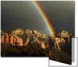 Rainbow over Crimson Cliffs, Sedona, Arizona, USA Posters by M.J. 