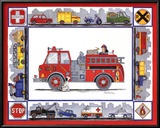 Rescue Trucks Posters by Marnie Bishop Elmer