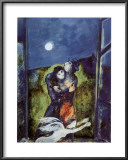 Lovers in Moonlight Prints by Marc Chagall