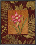 Liliy On Golden Leaves Posters by Debra Lake