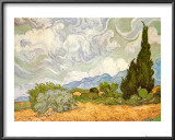 Wheatfield with Cypresses, c.1889 Prints by Vincent van Gogh