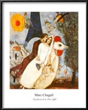 Les Fiancees de la Tour Eiffel Prints by Marc Chagall