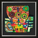 The Blob Grow in the Flower Pot, c.1975 Poster by Friedensreich Hundertwasser