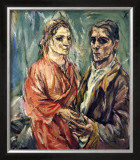 Double Portrait, c.1912-1913 Art by Oskar Kokoschka