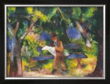 Man Reading Prints by Auguste Macke