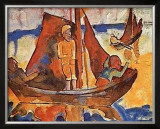 Fishing Boats Poster by Karl Schmidt-Rottluff