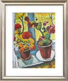 Flowers at the Window, Begonias Prints by Auguste Macke