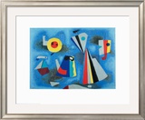 Shapes on Blue Posters by Willi Baumeister