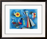 Shapes on Blue Prints by Willi Baumeister