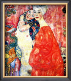 Girl Friends Framed Giclee Print by Gustav Klimt