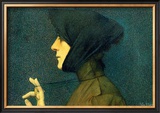 The Woman with a Gold Medallion Framed Giclee Print by Lucien Lévy-Dhurmer