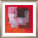 Transparence on Red Poster by Valerie Roy