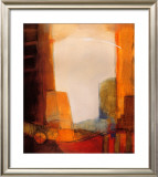 Green Cityscape Poster by Ursula J. Brenner