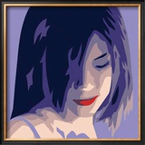 The Girl from Okinawa in Purple Print by Javier Palacios