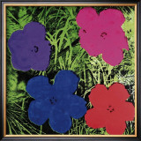 Flowers (Purple, Blue, Pink, Red) Posters by Andy Warhol